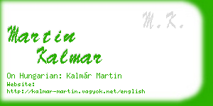 martin kalmar business card
